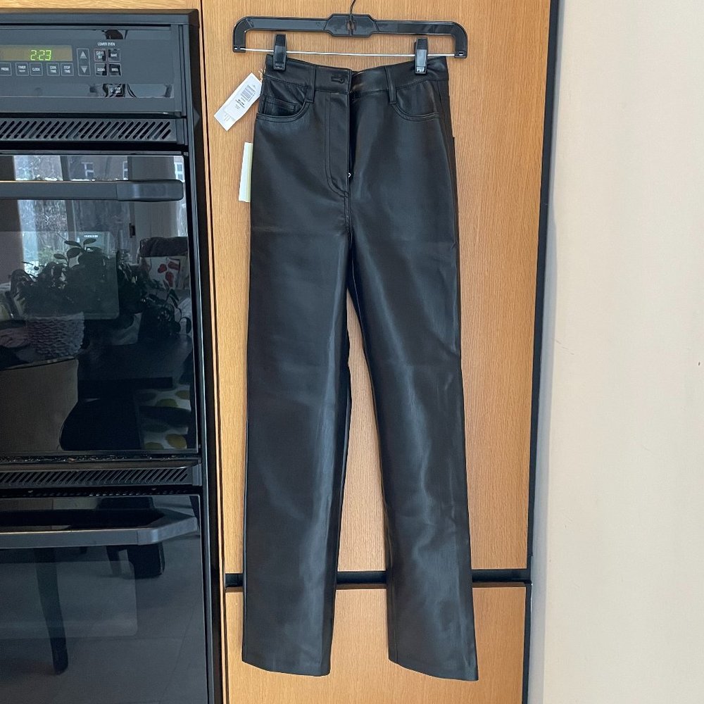 Aritzia Melina Superhigh Faux Leather Pants